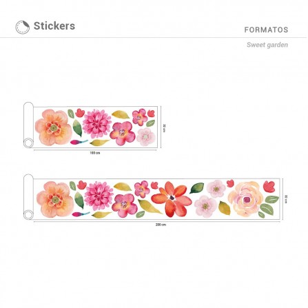 Sticker con estampado sweet garden