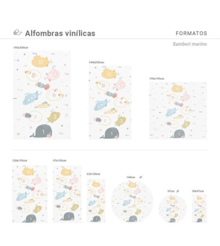 Alfombra Vinílica Sambori Marino 50x97