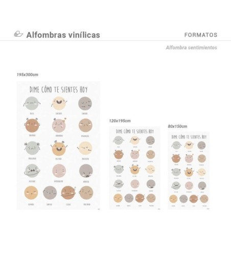 Alfombra Vinílica Sentimientos 80x150