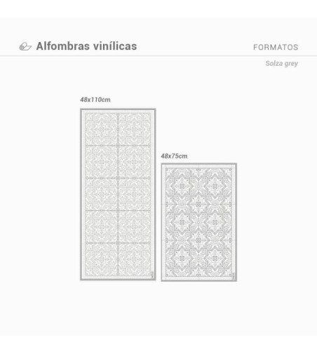 Alfombra Vinílica Solza Grey 48x75