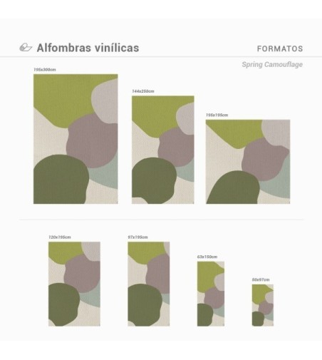 Alfombra Vinílica Spring Camouflage 63x150