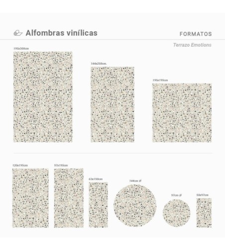 Alfombra Vinílica Terrazo Emotions 48x110