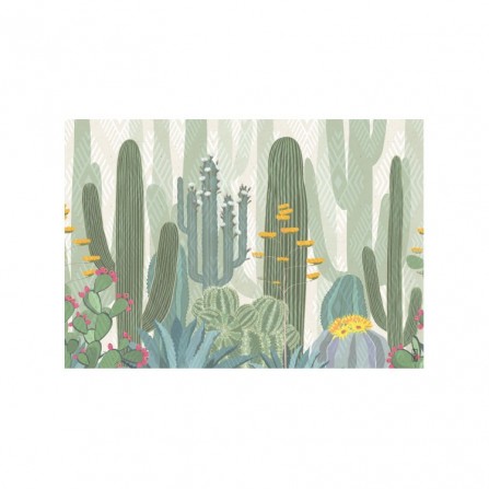 Mantel individual con estampado Green Cactus.