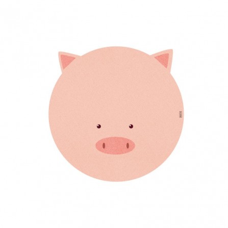 Mantel individual con estampado Cerdito.