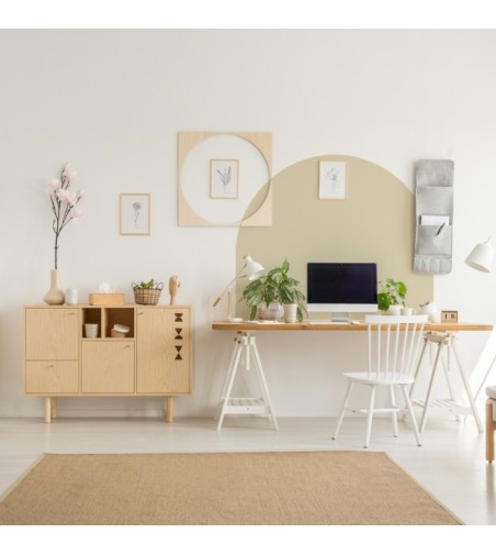 Arco Pintado Autoadhesivo Amarillo Pastel 170x132 cm