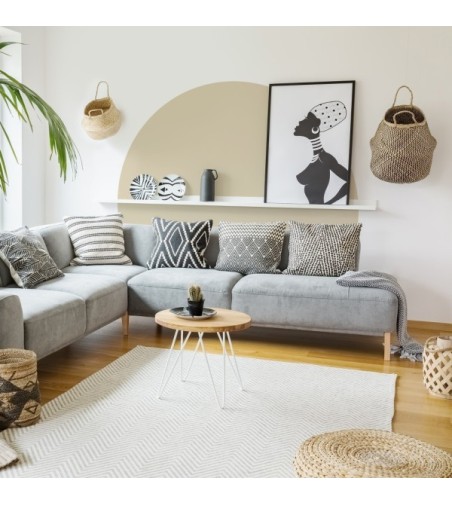 Arco Pintado Autoadhesivo Amarillo Pastel 170x132 cm