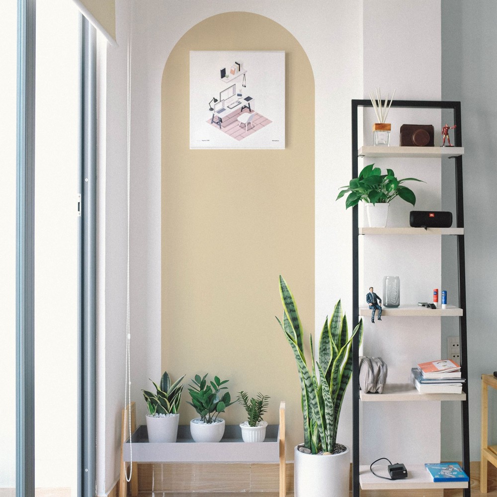 Arco Pintado Autoadhesivo Amarillo Pastel 65x200 cm