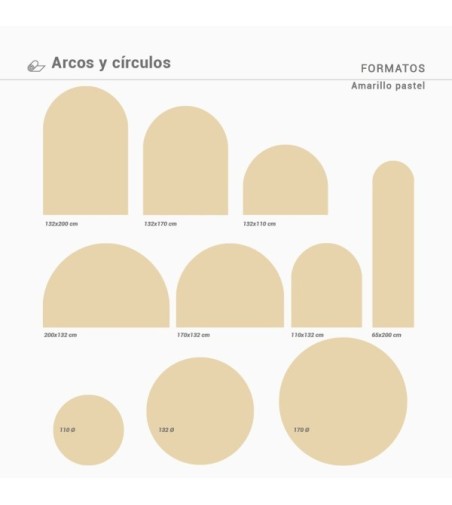 Arco Pintado Autoadhesivo Amarillo Pastel 65x200 cm