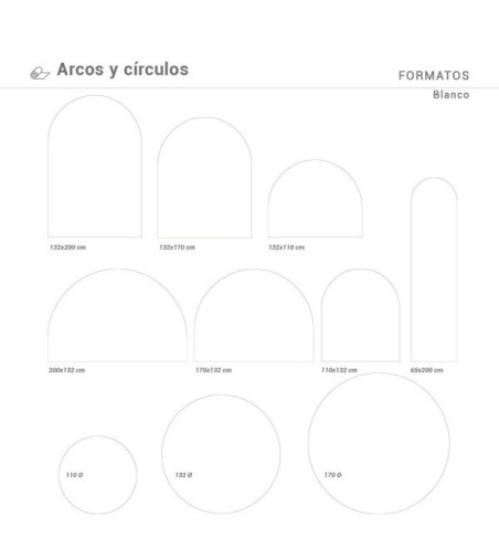 Arco Pintado Autoadhesivo Blanco 65x200 cm