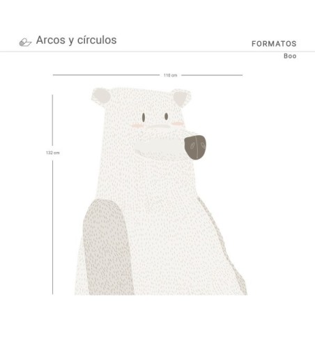 Arco Pintado Autoadhesivo Boo 110x132 cm