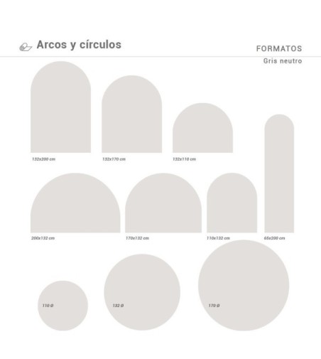 Arco Pintado Autoadhesivo Gris Neutro 65x200 cm
