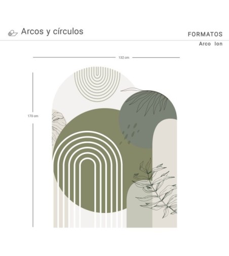 Arco Pintado Autoadhesivo Ion 132x170 cm