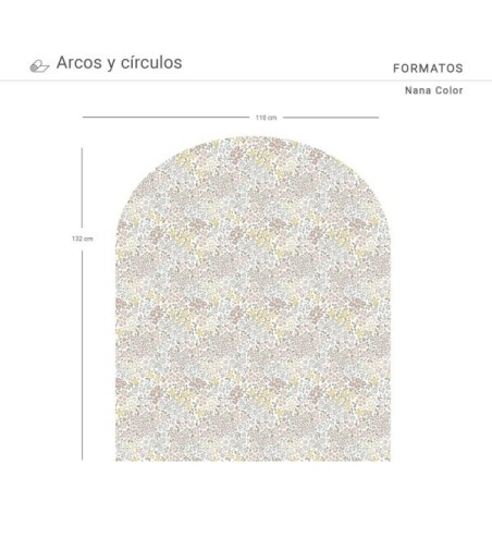 Arco Pintado Autoadhesivo Nana Color 110x132 cm
