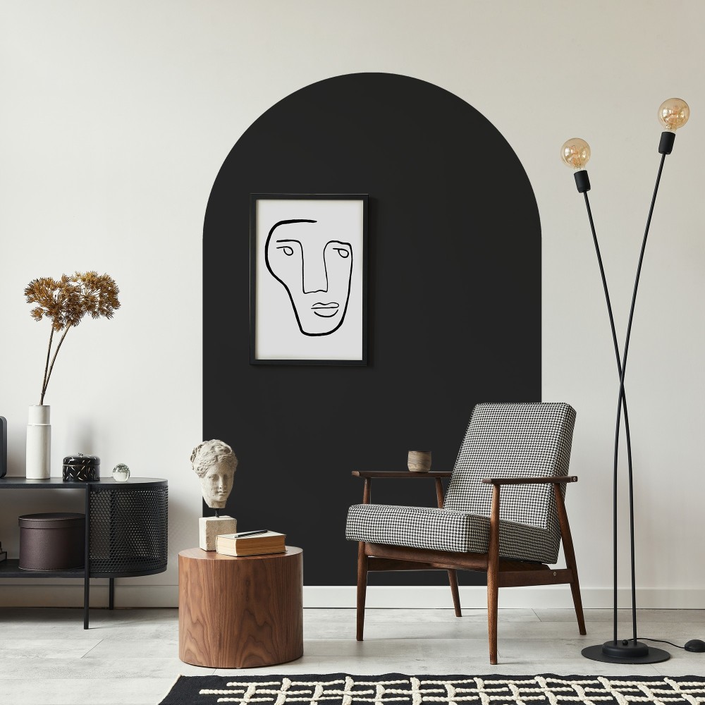 Arco Pintado Autoadhesivo Negro 65x200 cm