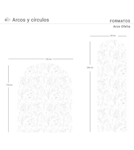Arco Pintado Autoadhesivo Ofelia 65x200 cm