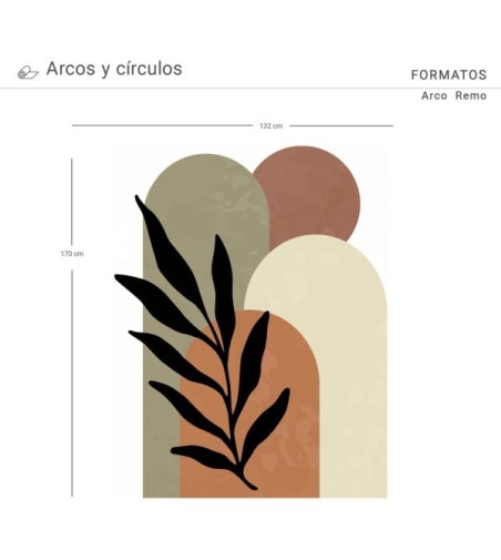 Arco Pintado Autoadhesivo Remo 132x170 cm
