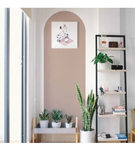 Arco Pintado Autoadhesivo Rosa Empolvado 65x200 cm