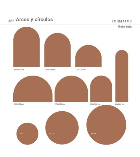 Arco Pintado Autoadhesivo Teja 132D cm