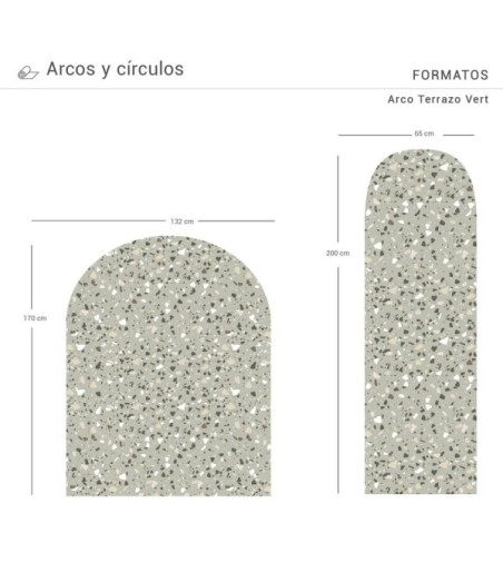 Arco Pintado Autoadhesivo Terrazo Vert 65x200 cm