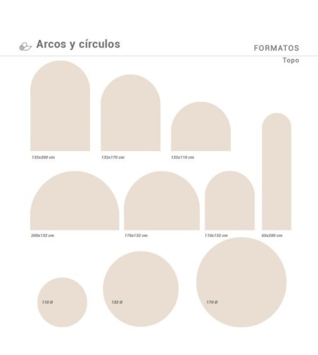 Arco Pintado Autoadhesivo Topo 110x132 cm