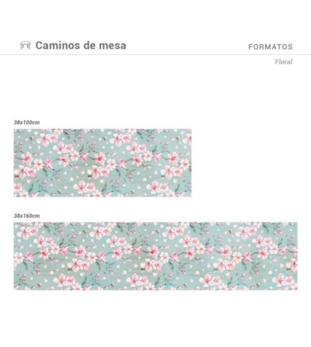 Camino de mesa Floral 38x160cm
