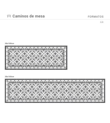 Camino de mesa Lis 38x100cm