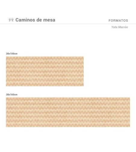 Camino de mesa Yute Marrón 38x100cm