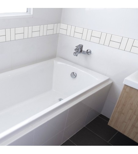 Pack de cenefas Alterna White - contiene 3 unidades de 115x11,5cm