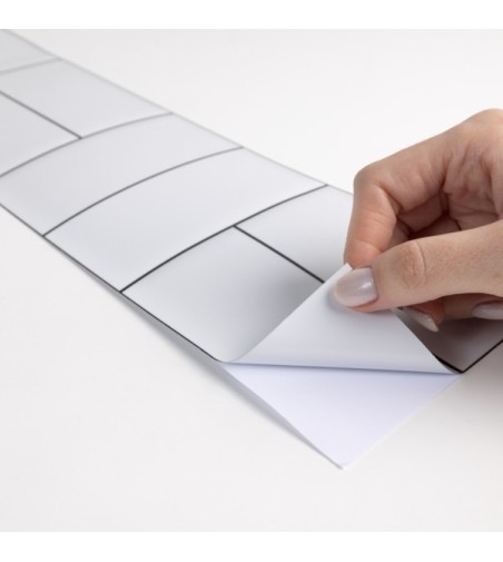 Pack de cenefas Alterna White - contiene 3 unidades de 115x11,5cm