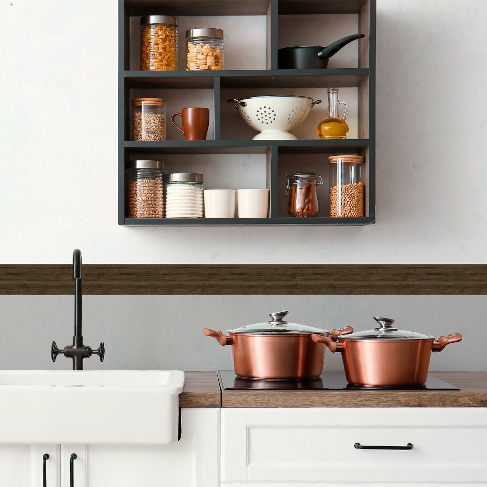 Pack de cenefas Flix Chestnut - contiene 3 unidades de 115x11,5cm