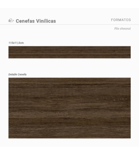 Pack de cenefas Flix Chestnut - contiene 3 unidades de 115x11,5cm