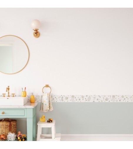 Pack de cenefas Fondo Marino by Elena Tablada - contiene 3 unidades de 115x11,5cm