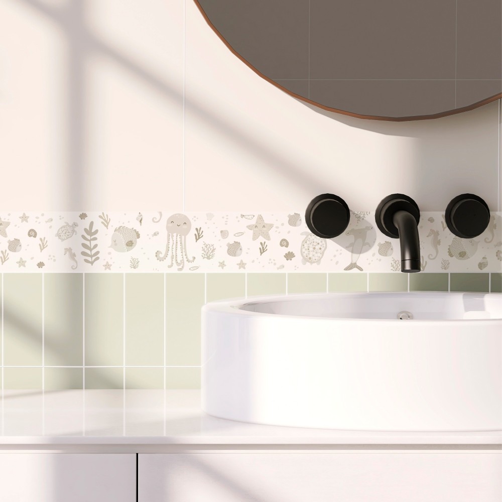 Pack de cenefas Fondo Marino by Elena Tablada - contiene 3 unidades de 115x11,5cm