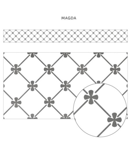 Pack de cenefas Magda - contiene 3 unidades de 115x11,5cm