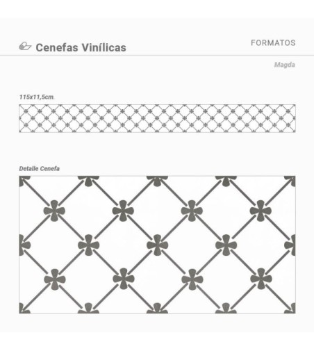 Pack de cenefas Magda - contiene 3 unidades de 115x11,5cm