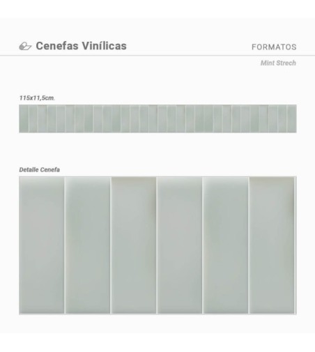 Pack de cenefas Mint Strech - contiene 3 unidades de 115x11,5cm
