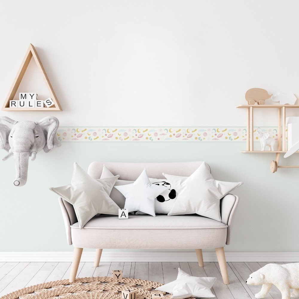 Pack de cenefas Planet - contiene 3 unidades de 100x11,5cm