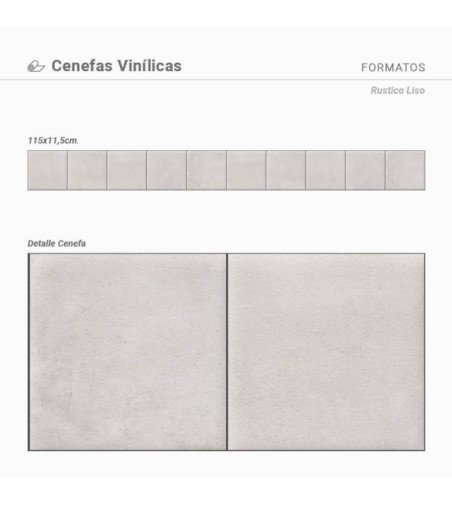 Pack de cenefas Rústico Liso - contiene 3 unidades de 115x11,5cm