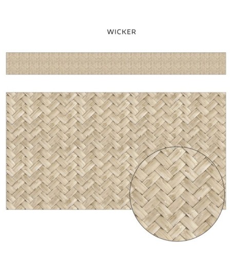 Pack de cenefas Wicker - contiene 3 unidades de 115x11,5cm