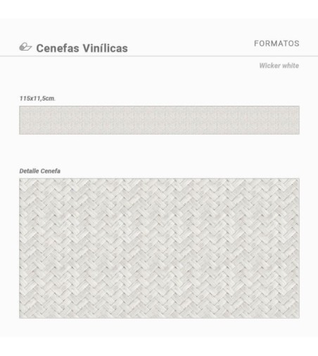 Pack de cenefas Wicker - contiene 3 unidades de 115x11,5cm