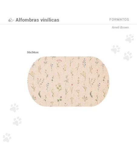 Alfombra comedero para mascotas Ameli 48x35
