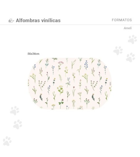 Alfombra comedero para mascotas Ameli 48x35