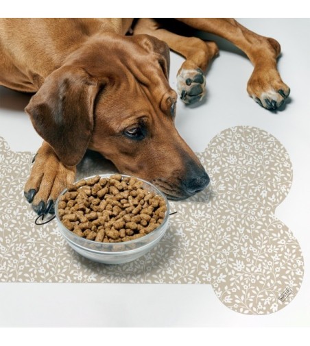 Alfombra comedero para mascotas Bones 48x35