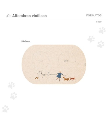Alfombra comedero para mascotas Coco 48x35