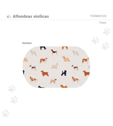 Alfombra comedero para mascotas Puppy 48x35