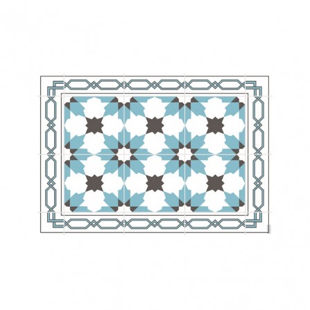 Mantel individual con estampado hidraulic star blue.