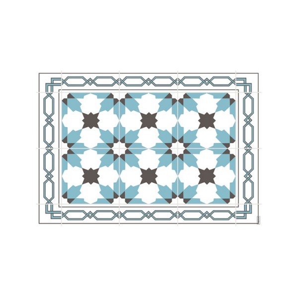 Medidas Mantel individual con estampado hidraulic star blue.