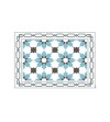 Mantel individual con estampado hidraulic star blue.