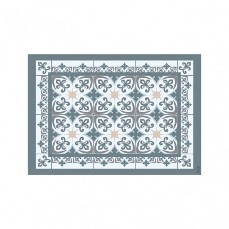 Mantel individual con estampado lis.