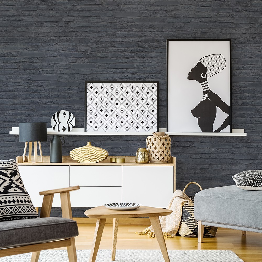 Mural Autoadhesivo Blue Brick 257x300cm